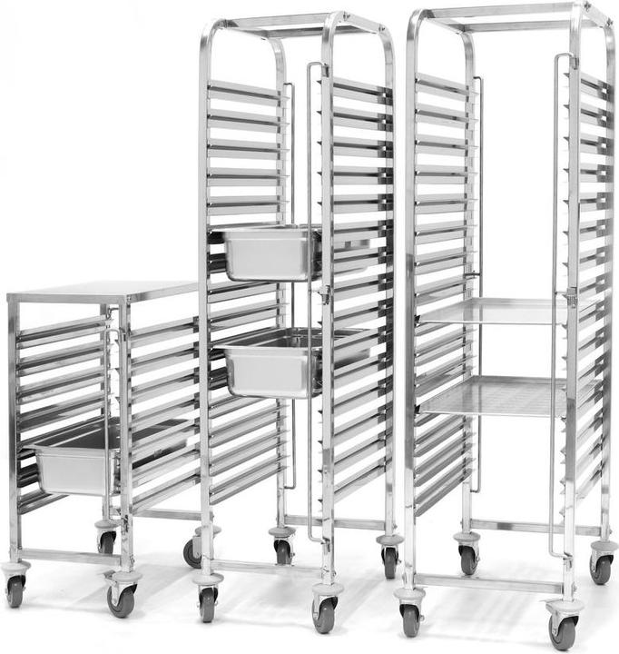 Produktbild Hendi Abräumwagen Edelstahl 15x 600x400 515x680x1710 mm