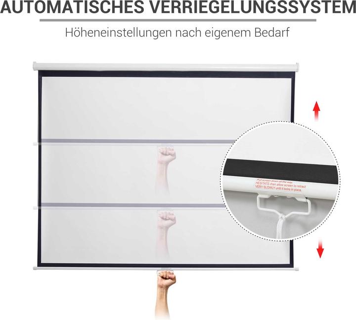 Produktbild Homcom Beamer Leinwand Kunststoff, Metall Weiss (116.54", 16:9, 4:3)