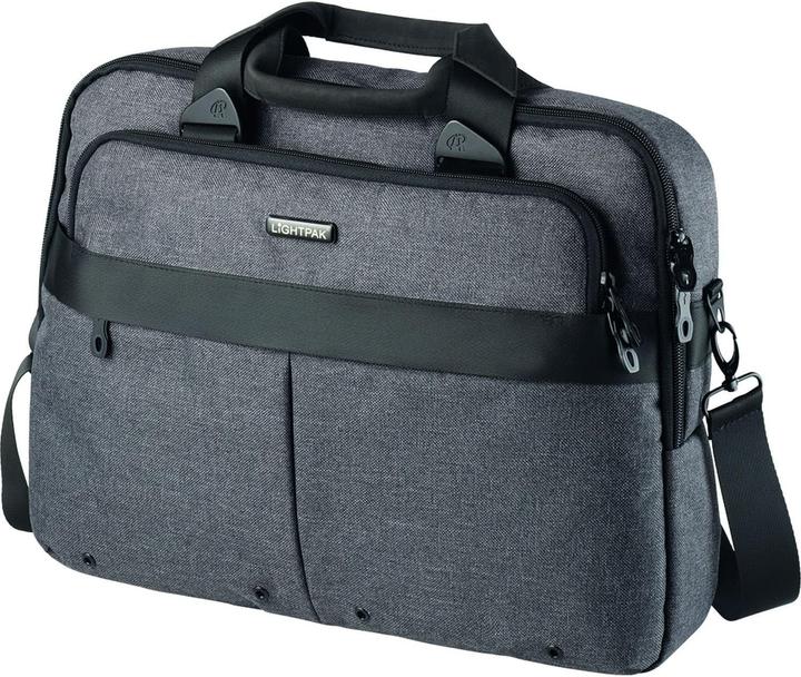 Lightpak Sacoche pour ordinateur portable WOOKIE, polyester, gris compartiment pour ordinateur portable et (15.60", Universel)
