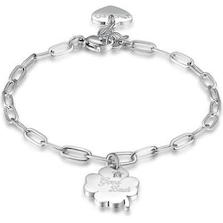 Sagapo, Armschmuck, S'Agapo Good Luck Be My Always Sbm57 Steel Bracelet