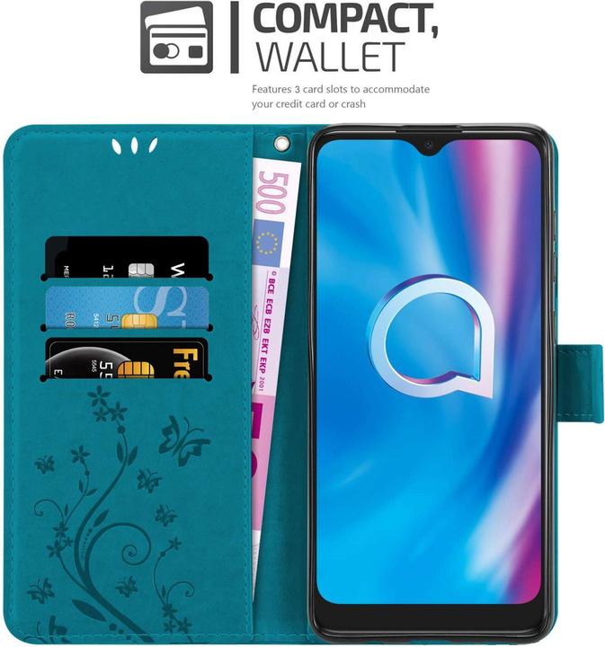Actual product image Cadorabo Case for Alcatel 1S 2020 Flower Book (1S (2020))