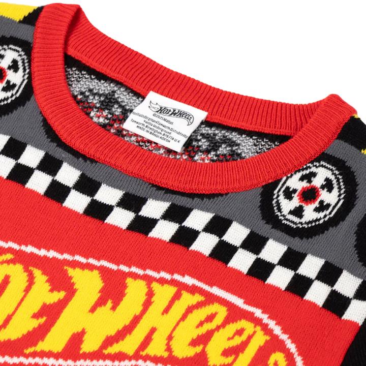 Produktbild Hot Wheels Tyre & Spanner Fairisle Pullover weihnachtliches Design (M)