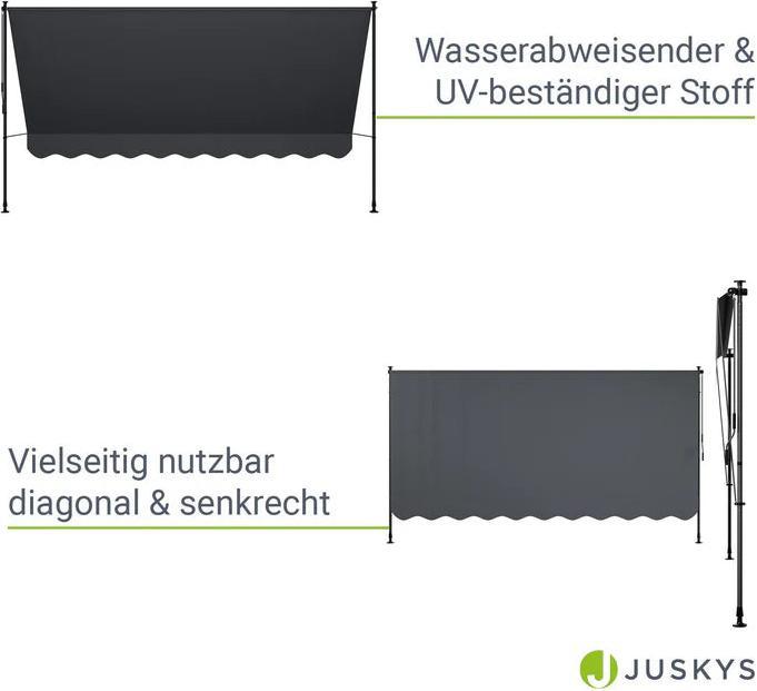 Actual product image Juskys Klemmmarkise Kapstadt (3.50 m)