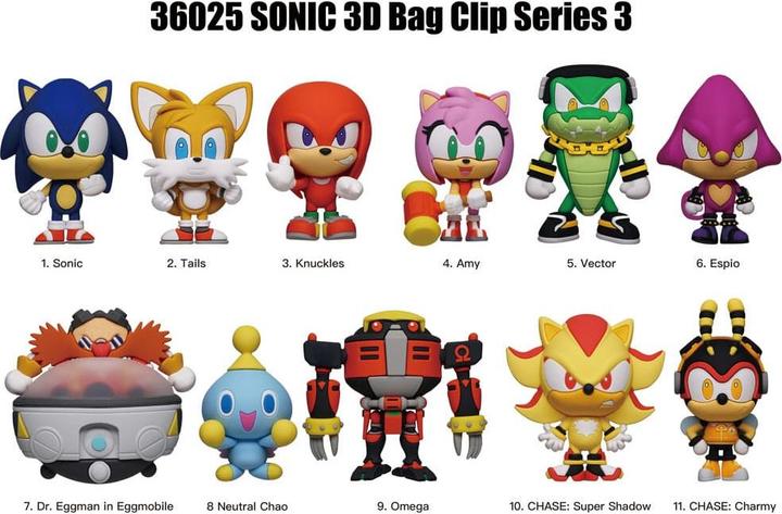 Produktbild Monogram Sonic - The Hedgehog 3D PVC-Taschenanhänger Series 3 Display (24)