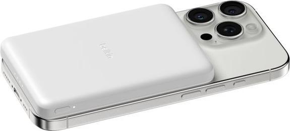 Immagine prodotto Belkin BoostCharge Slim 5000mAh mag.Powerb. 7,5W weiss BPD010hqWH (5000 mAh, 15 W)