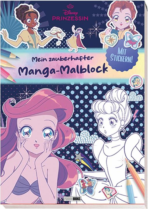 Image du produit Panini Princesse Disney : Mon bloc de coloriage manga enchanteur