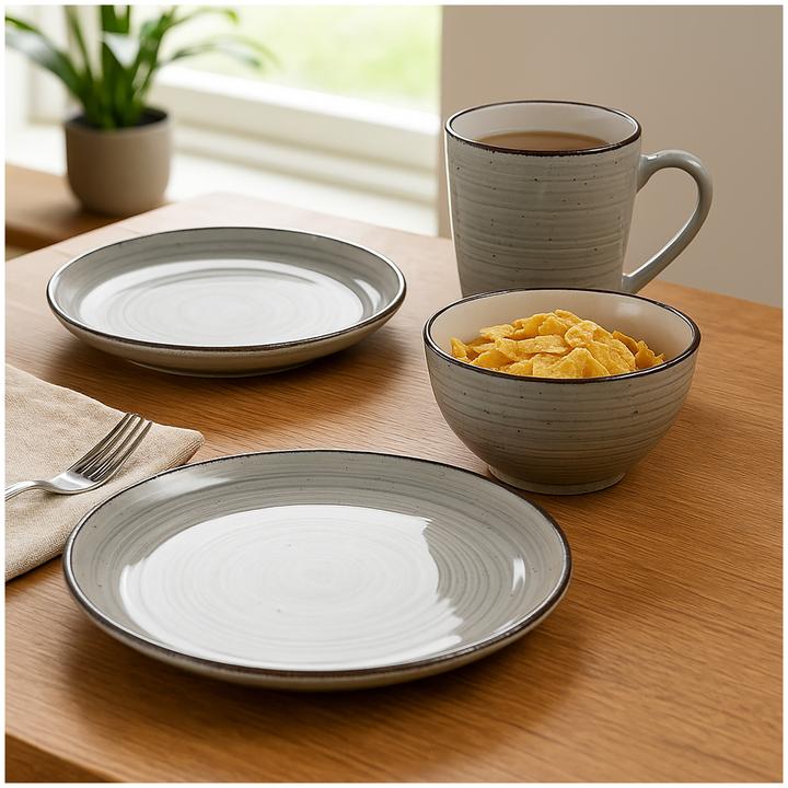 Actual product image NTK-Collection Geschirrset 16-teilig grau Antonia (16 pcs.)