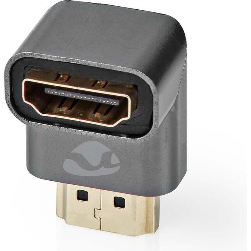 Nedis HDMIT Adapter HDMIT Connector / HDMIT Male HDMIT Female / HDMIT Output Gold Plated Angled 90° (HDMI, 3 cm), Data +...
