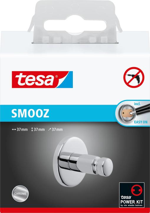 Actual product image tesa SMOOZ towel hook incl. adhesive solution without drilling