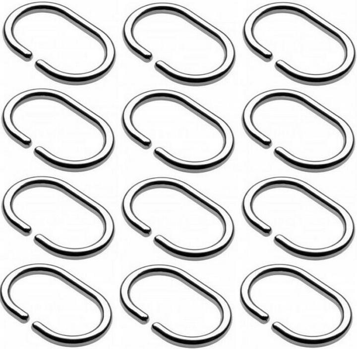 Produktbild Croydex Chrom Duschvorhang Ring (12 Stückpackung)