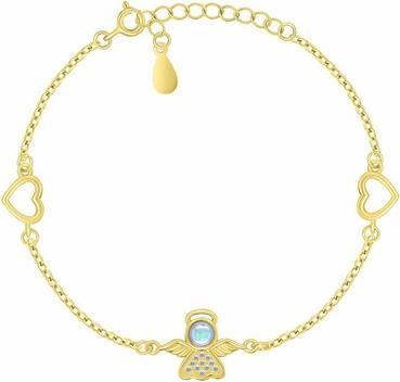 Produktbild Brilio Silver - Delicate gold-plated bracelet with an angel BRC215Y
