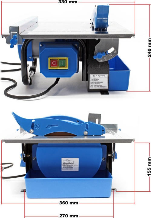 Actual product image Wiltec Tile Cutter Electric 600W 34mm Tile Thickness