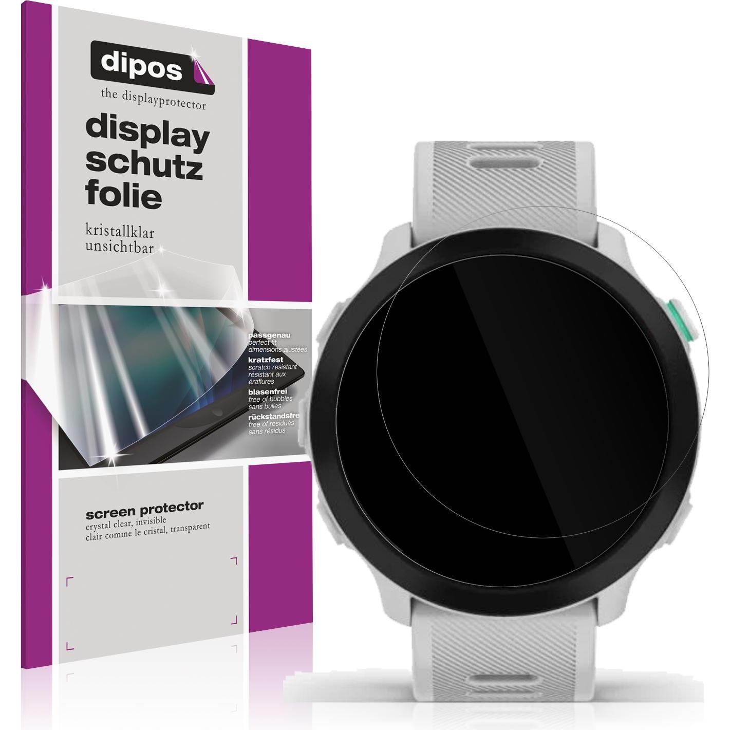Dipos Schutzfolie Klar für Garmin Forerunner 55, Smartwatch Schutzfolie, Transparent