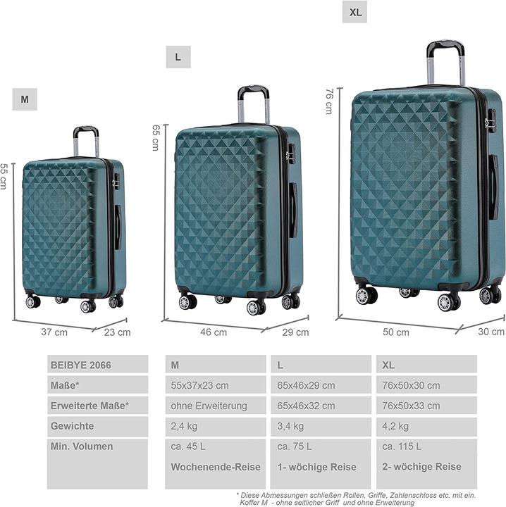 Immagine prodotto Beibye Set di valigie (115 l)