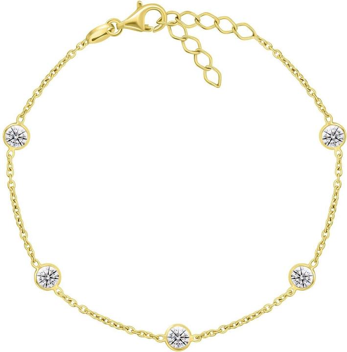 Immagine prodotto Brilio Argento - Incantevole bracciale placcato oro con zirconi BRC105Y