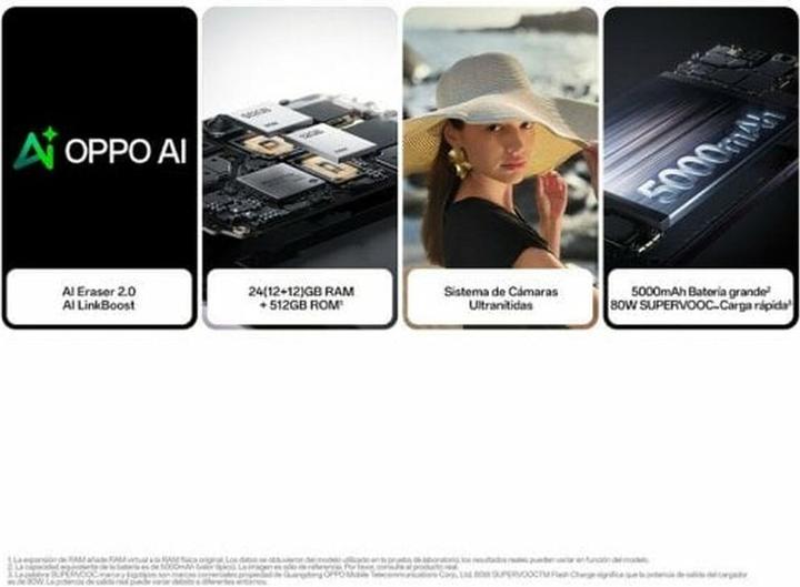 Image du produit OPPO Reno12 Pro (512 Go, Nebula Noir, 6.70", Double SIM, 5G)