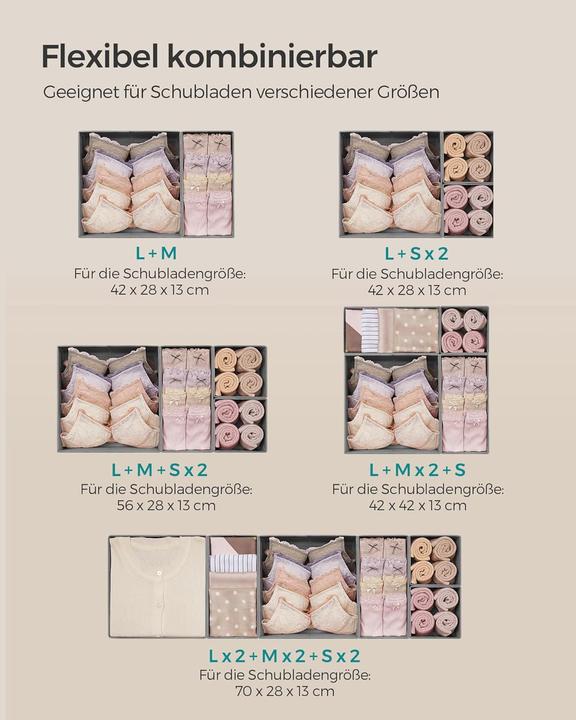Actual product image Songmics 12er-Set Schubladen-Organizer (12x)