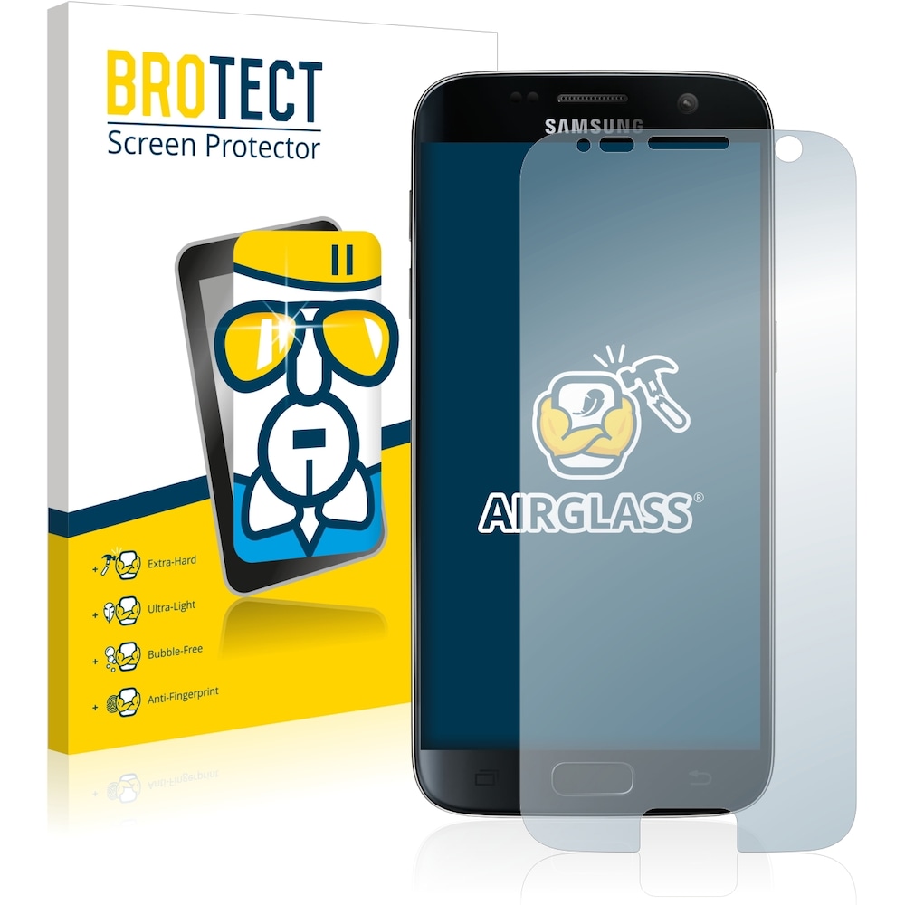 BROTECT AirGlass Panzerglasfolie (1 Stück, Samsung Galaxy S21), Smartphone Schutzfolie, Transparent