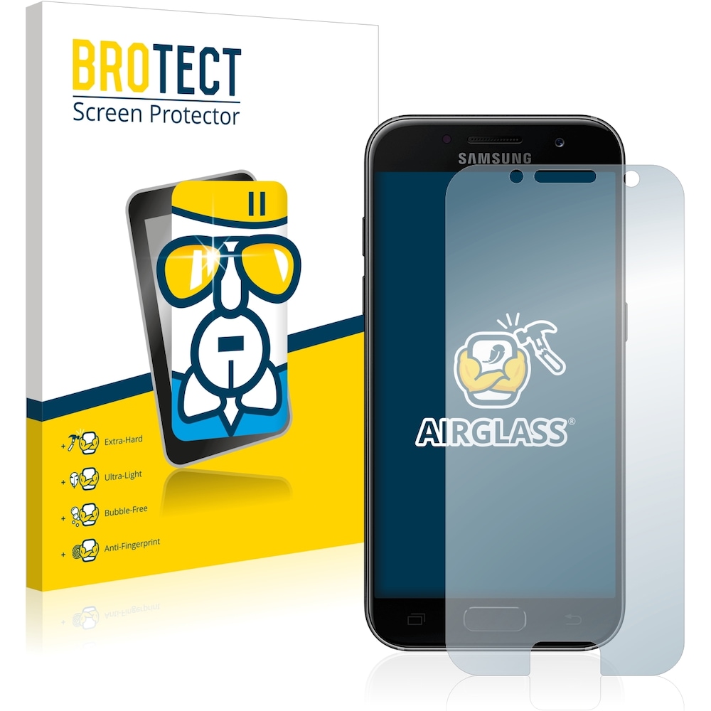 BROTECT AirGlass Panzerglasfolie (1 Stück, Samsung Galaxy A3 (2017)), Smartphone Schutzfolie, Transparent