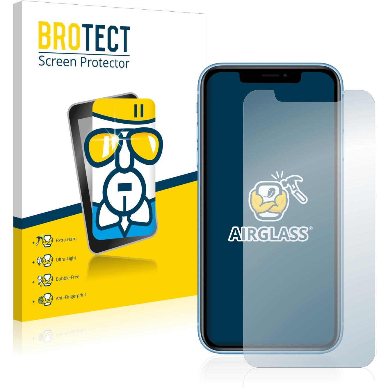 BROTECT AirGlass Panzerglasfolie (1 Stück, Apple iPhone XR), Smartphone Schutzfolie, Transparent