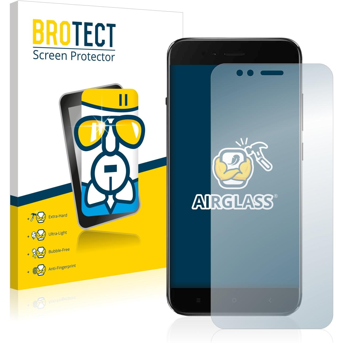 BROTECT AirGlass Panzerglasfolie (1 Stück, Xiaomi Mi A1), Smartphone Schutzfolie, Transparent