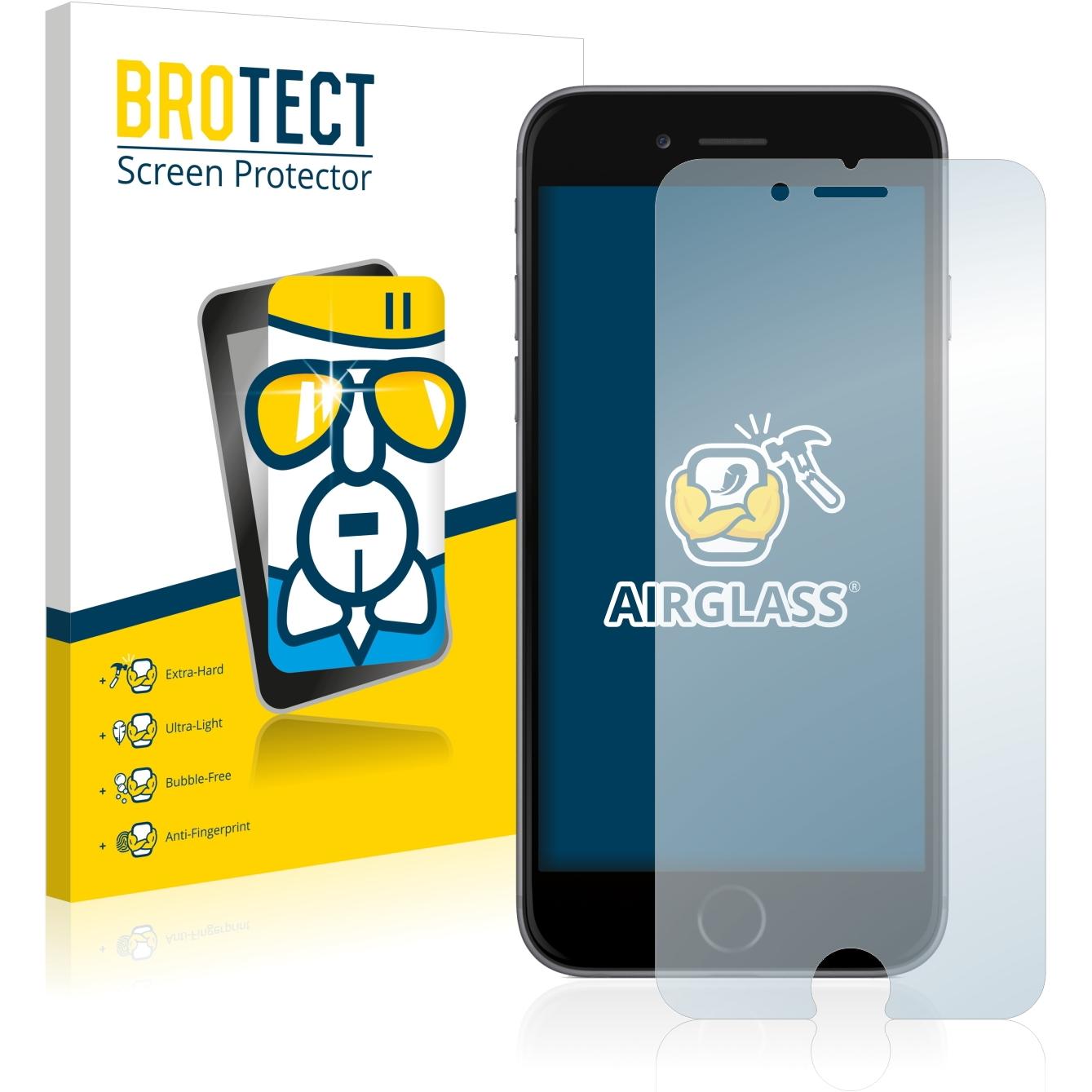 BROTECT AirGlass Panzerglasfolie (1 Stück, Apple iPhone 6), Smartphone Schutzfolie, Transparent