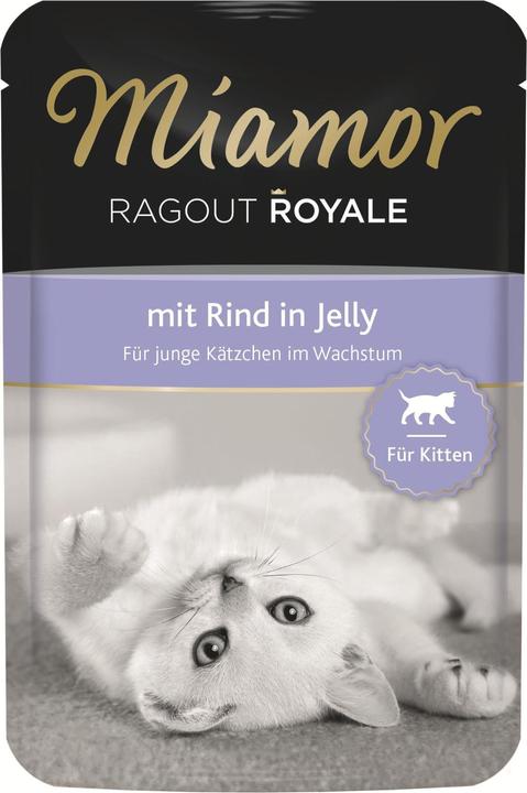 Actual product image Miamor Wet food Ragout Royale Kitten Beef Jelly, 22 x 100 g (Junior, 22 pcs., 2200 g)