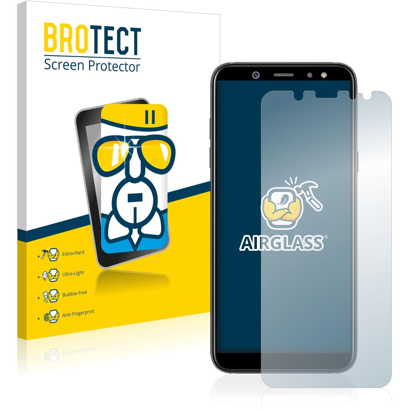 BROTECT AirGlass Panzerglasfolie (1 Stück, Samsung Galaxy J6 (2018)), Smartphone Schutzfolie, Transparent