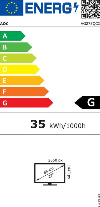 Energie-Label AOC AG273QCX AGON (2560 x 1440 Pixel, 27")