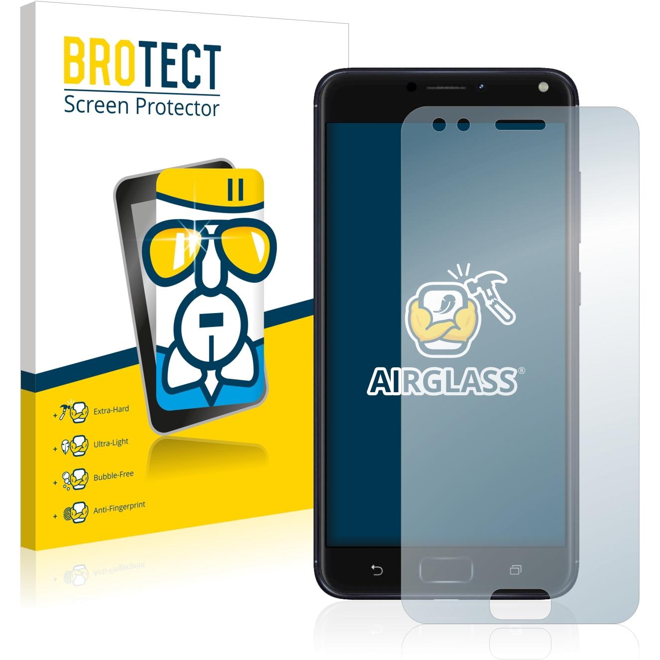 BROTECT AirGlass Panzerglasfolie (1 Stück, Asus Zenfone 4), Smartphone Schutzfolie, Transparent