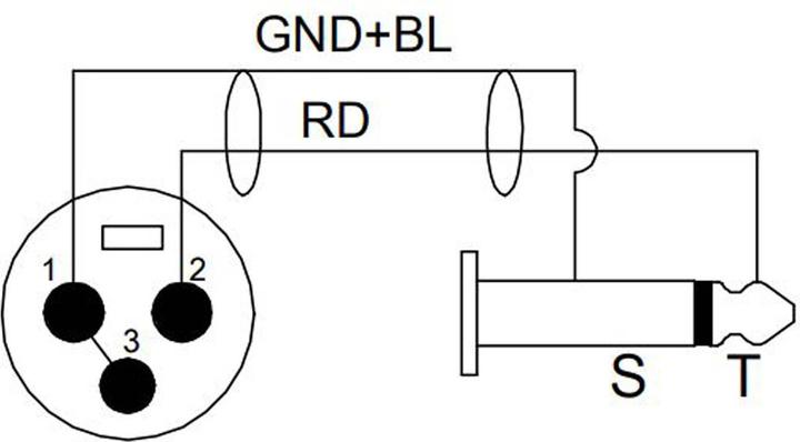 Produktbild Enova XLR Stecker auf Klinkenstecker 6.35mm, 2m (2 m)