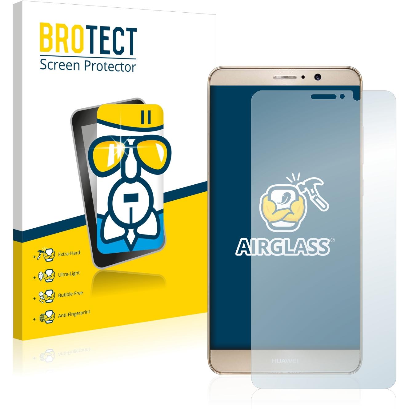 BROTECT AirGlass Panzerglasfolie (1 Stück, Huawei Mate 9), Smartphone Schutzfolie, Transparent