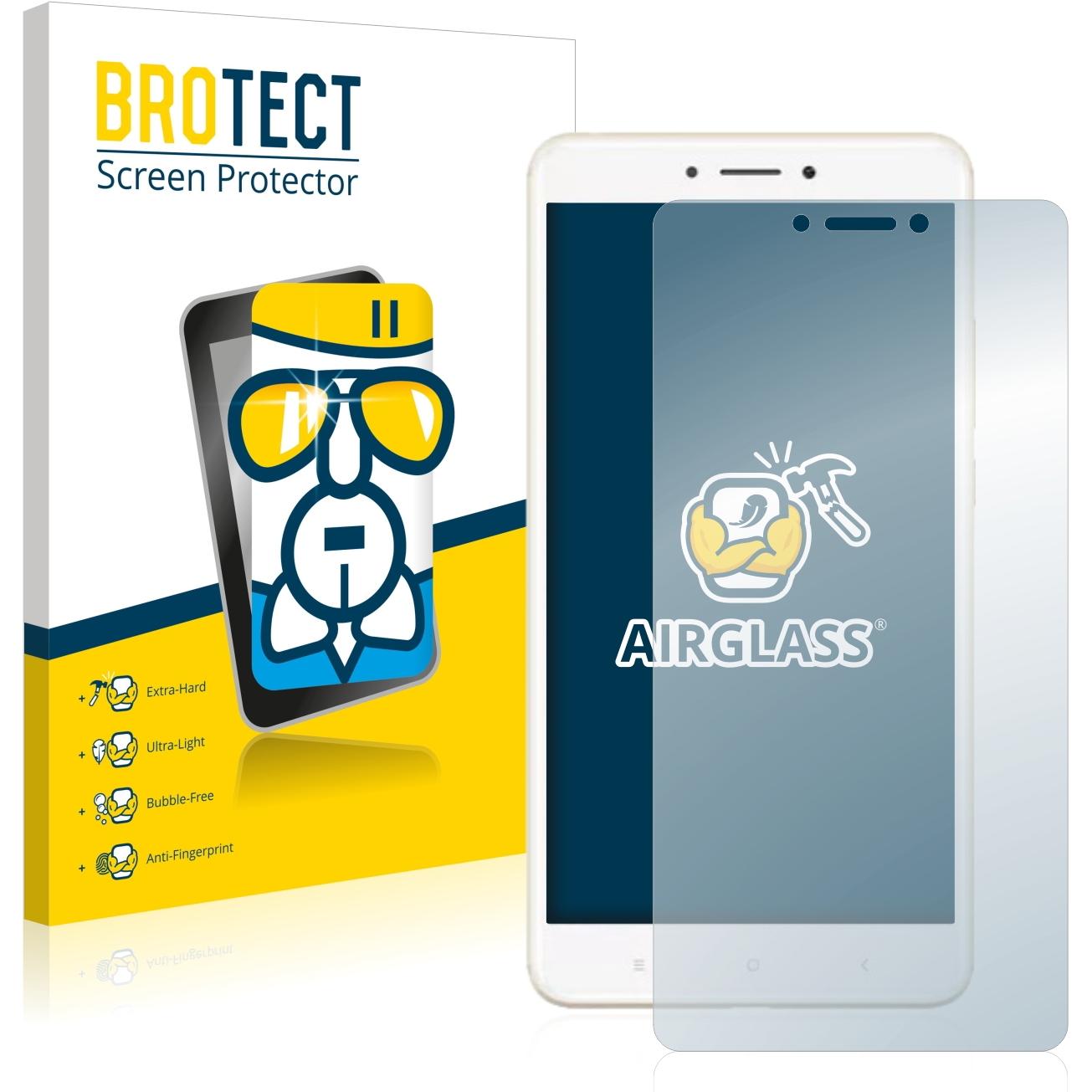 BROTECT AirGlass Panzerglasfolie (1 Stück, Xiaomi Mi Max 2), Smartphone Schutzfolie, Transparent