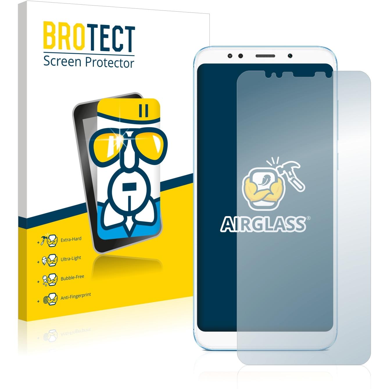 BROTECT AirGlass Panzerglasfolie (1 Stück, Xiaomi Redmi 5 Plus), Smartphone Schutzfolie, Transparent