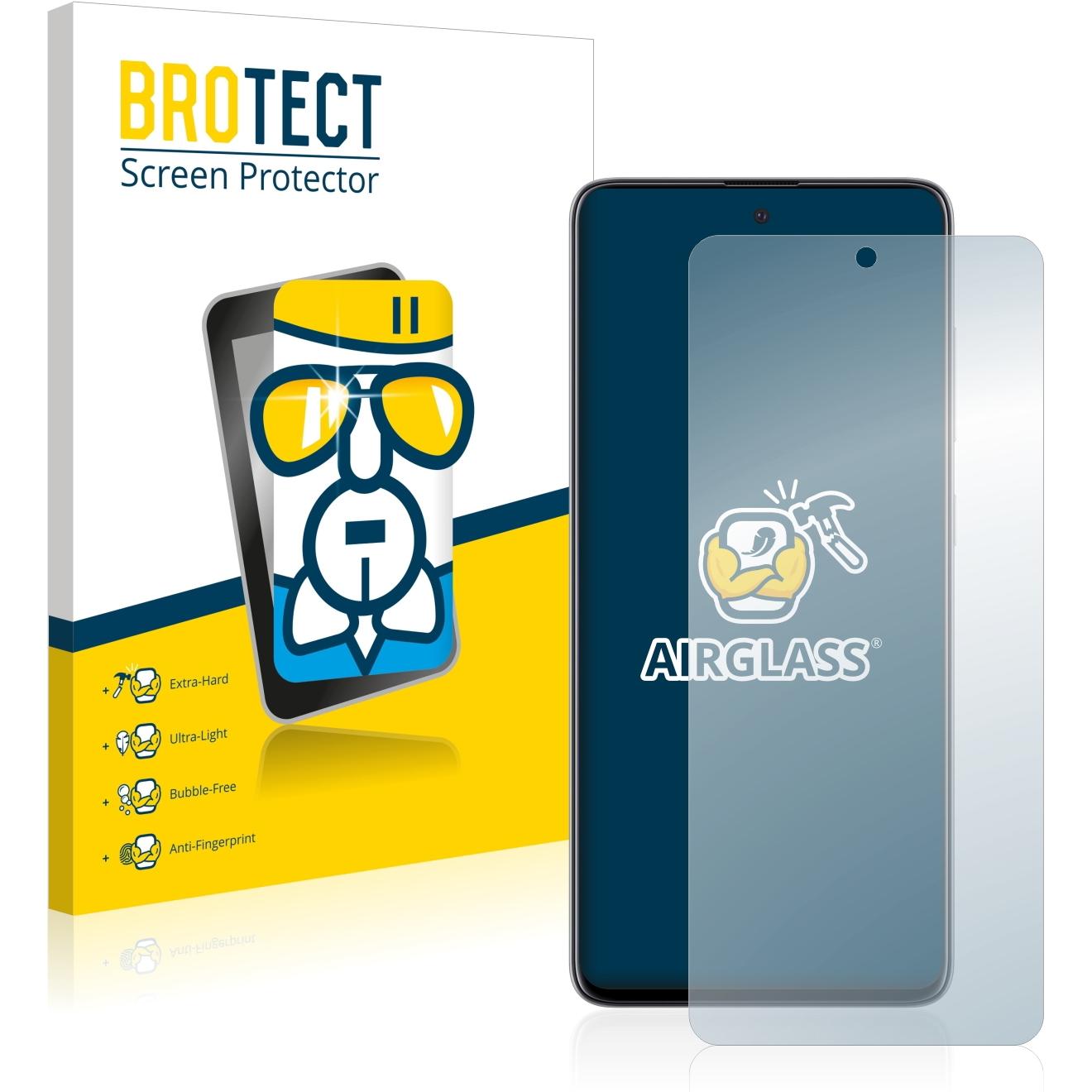 BROTECT AirGlass Panzerglasfolie (1 Stück, Samsung Galaxy A51), Smartphone Schutzfolie, Transparent