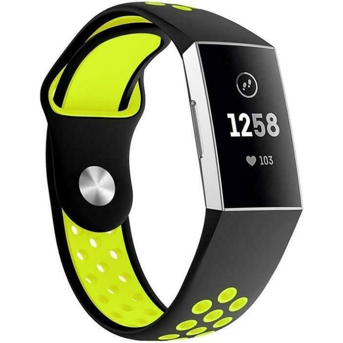 Strap-it Sportarmband (Silikon, Charge 3), Uhrenarmband, Mehrfarbig, Schwarz, Gelb