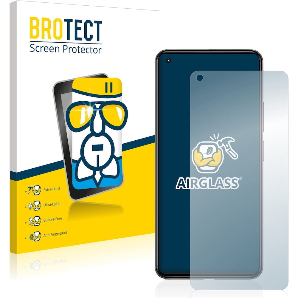 BROTECT AirGlass Panzerglasfolie (1 Stück, Xiaomi Mi 11 Lite 5G), Smartphone Schutzfolie, Transparent