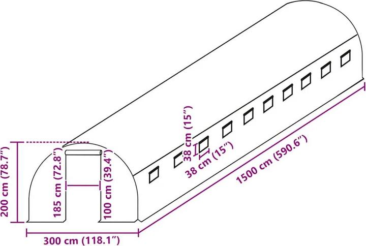 Immagine prodotto vidaXL Gewächshaus Ersatzabdeckung