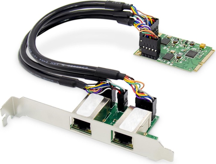 Produktbild Digitus Dual Gigabit Ethernet Mini PCI Express Netzwerkkarte (Mini PCI Express)