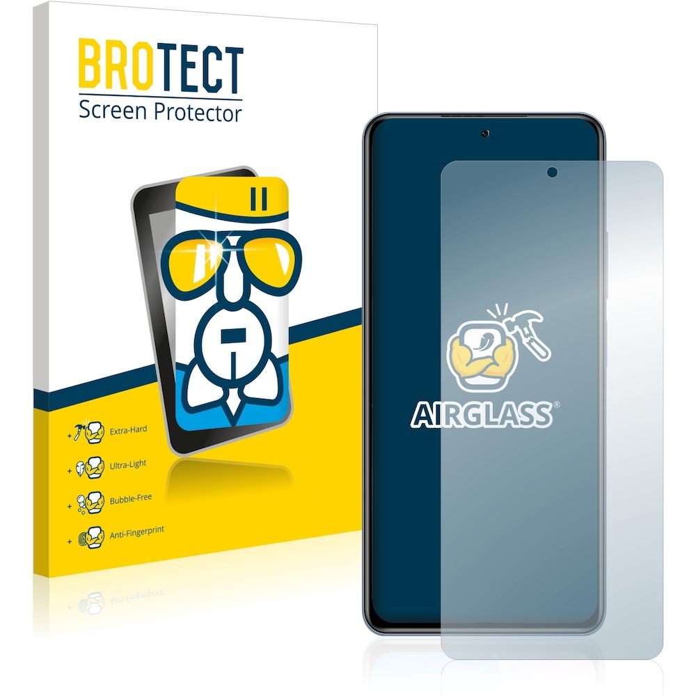 BROTECT AirGlass Panzerglasfolie (1 Stück, Xiaomi Poco F3), Smartphone Schutzfolie, Transparent