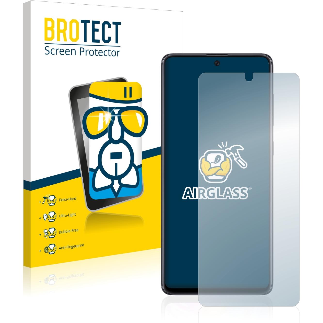 BROTECT AirGlass Panzerglasfolie (1 Stück, Samsung Galaxy A71), Smartphone Schutzfolie, Transparent