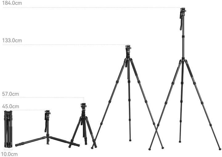 Produktbild SmallRig FreeBlazer Aluminum Alloy Video Tripod CT190 4319 (Metall, Kunststoff)