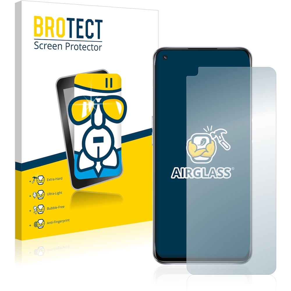 BROTECT AirGlass Panzerglasfolie (1 Stück, Oppo A54 5G), Smartphone Schutzfolie, Transparent