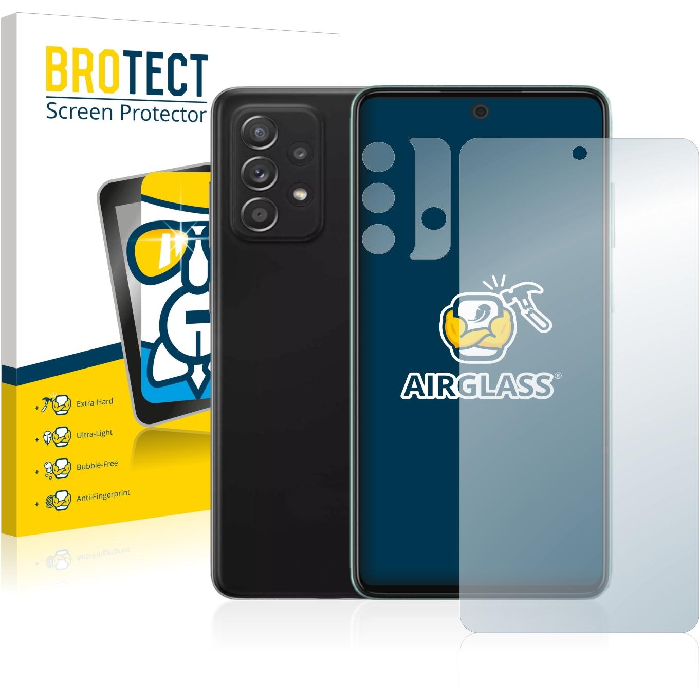 BROTECT AirGlass Panzerglasfolie (1 Stück, Samsung Galaxy A52), Smartphone Schutzfolie, Transparent