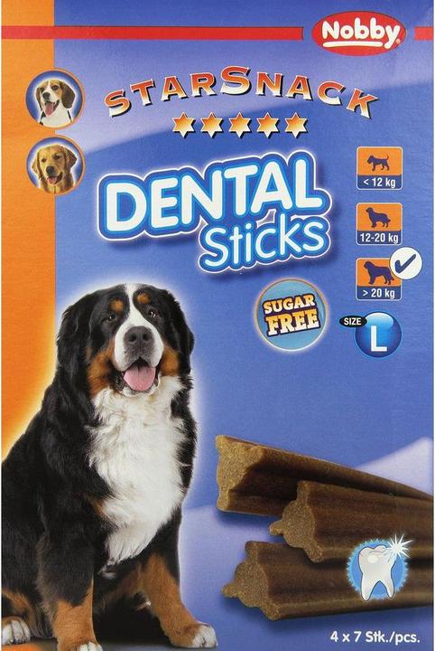 Actual product image Nobby Chew StarSnack Dental Sticks large, 28 pieces, 840 g (Puppy + kitten, 28 pcs., 965 g)