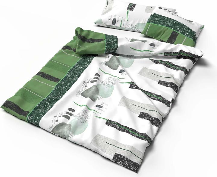 Actual product image Lotus Bettwaren Bettwäsche Bambus Mariele grün (Duvet cover, 200 x 210 cm)