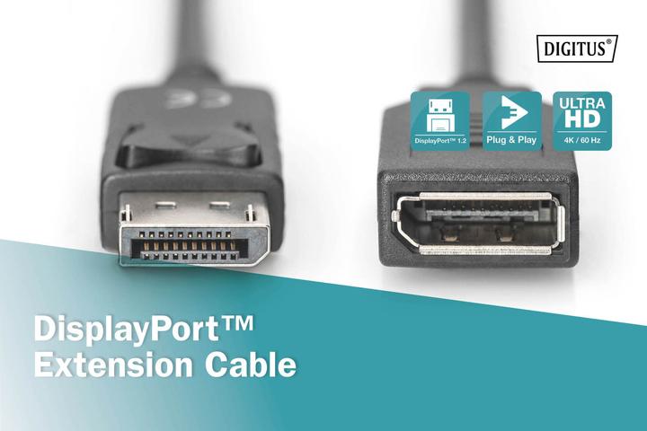 Actual product image Digitus DisplayPort — DisplayPort (2 m, DisplayPort, 1.2)