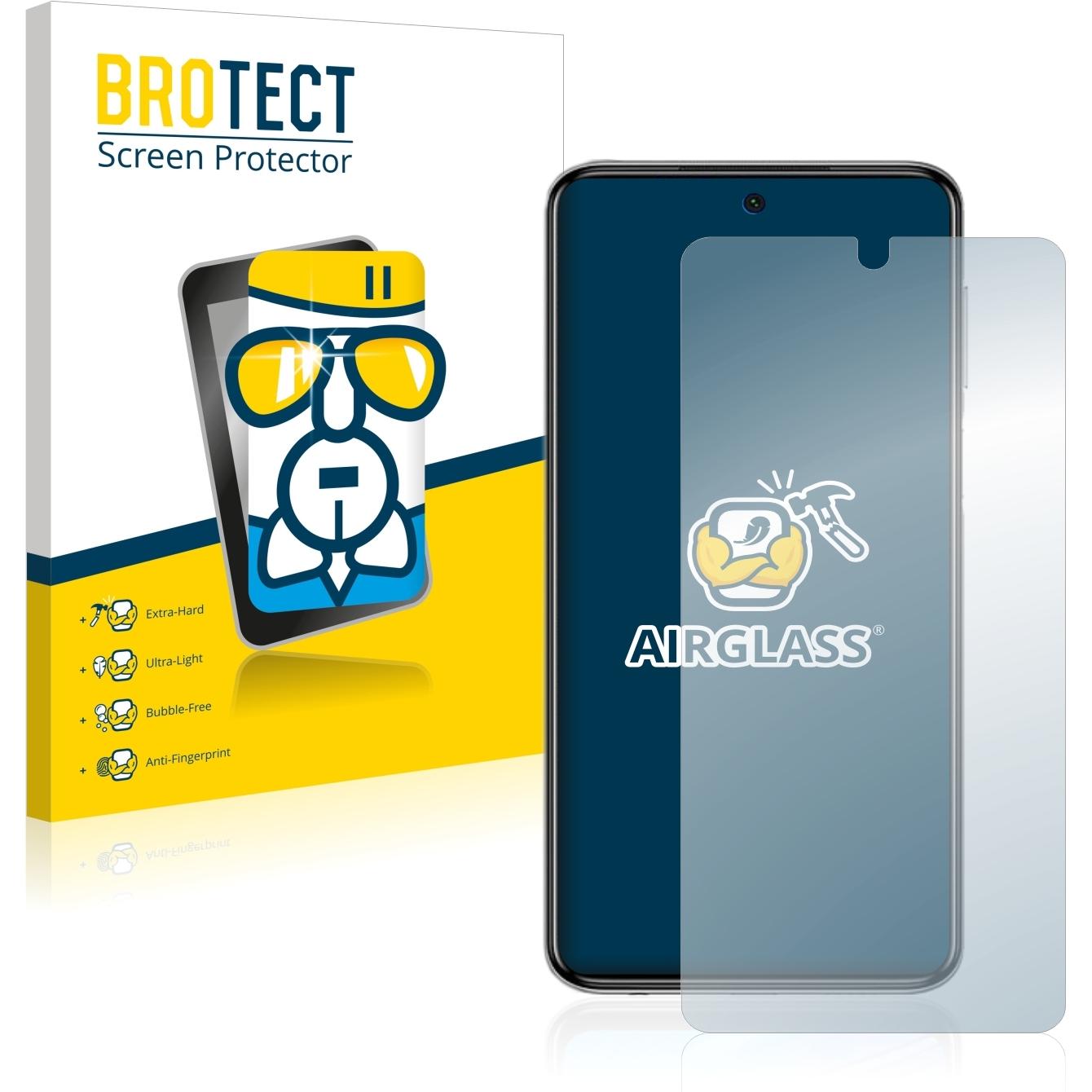 BROTECT AirGlass Panzerglasfolie (1 Stück, Xiaomi Redmi Note 9S), Smartphone Schutzfolie, Transparent
