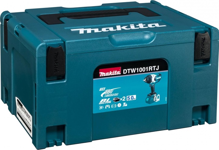 Produktbild Makita DTW1002RTJ Akku-Schlagschrauber 18V, 2x5,0Ah Li-Ion, 1000 Nm, 1 (Akkubetrieb)