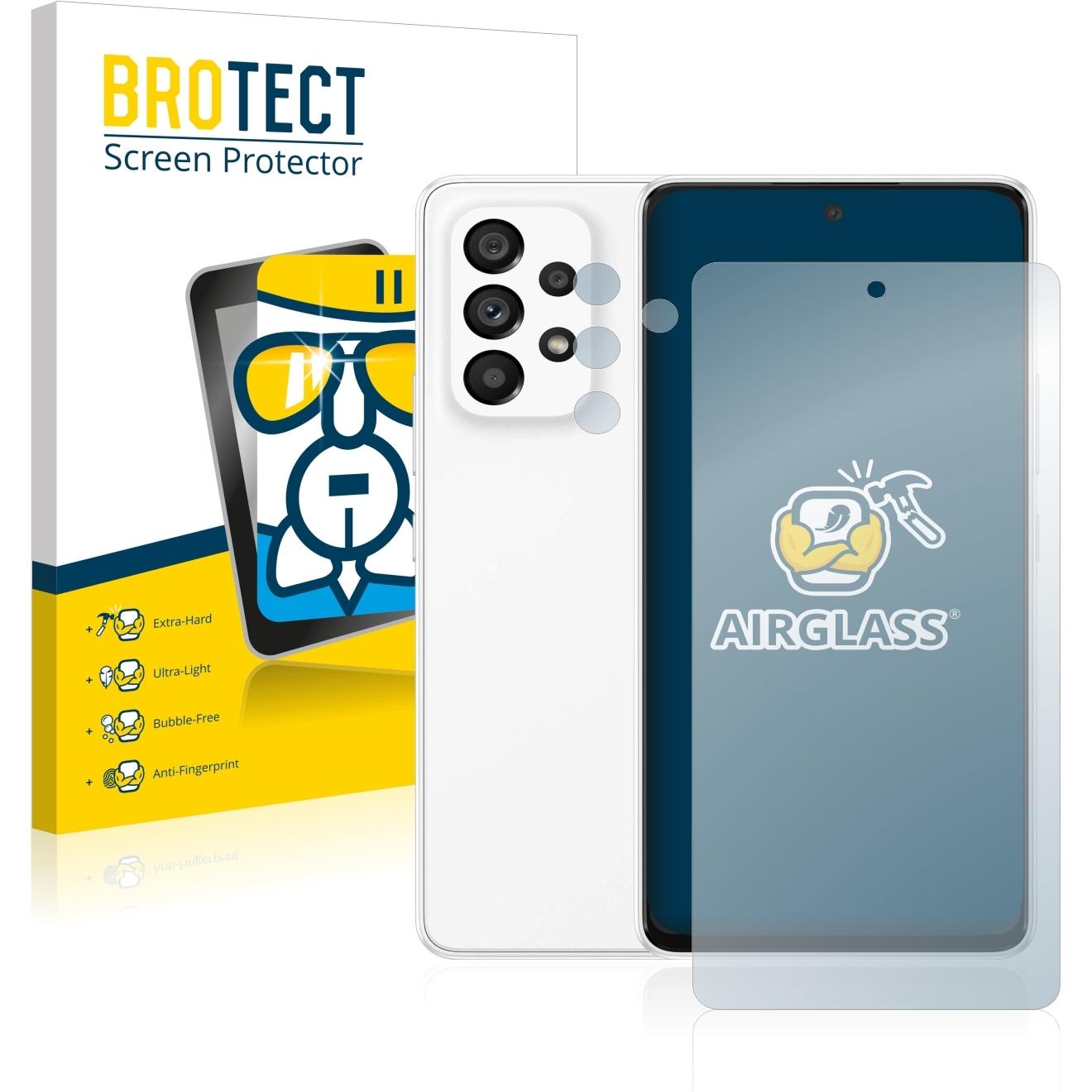 BROTECT AirGlass Panzerglasfolie (1 Stück, Samsung Galaxy A53 5G), Smartphone Schutzfolie, Transparent